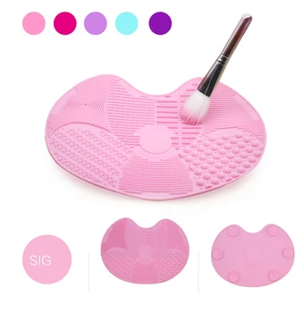 

1pcs 6 Colors Silicone Makeup Brush Cleaner Cleaning Cosmetic Scrubber Board Mat Pad Hand Tool Makeup Brush Set Cleaning Tool