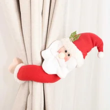 Рождество мультфильм кукла занавес Tieback галстук пряжка аксессуары для украшения штор рождественские украшения для дома