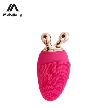 

Electric Facial Cleansing Brush Face Lifting Device Women Silicone Sonic Face Cleaner Deep Pore Cleaning V Line Massager