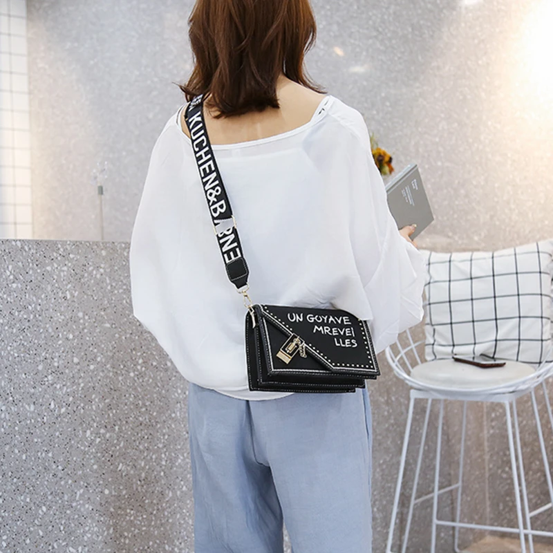 FGGS-сумка через плечо с буквенным принтом, повседневная сумка, винтажная маленькая сумка, сумка через плечо Harajuku