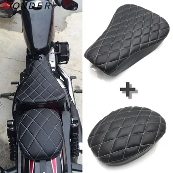 

Driver Leather Pillow Solo Seat Cushion Passenger cushion For Harley Sportster Forty Eight XL1200 XL883 XL 883 72 48 2004-2019