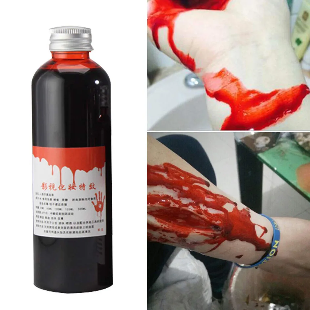 Blood Halloween Fake Wounds Makeup Body Face Paint Simulation Of Human Vampire Cosplay DIY Festival Supplies #LC | Дом и сад