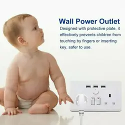 USB Wall Power Socket Double UK Standard Outlet Switched Double SocketUSB Universal For Home Plug Wall Z8X4