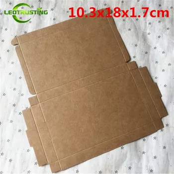 

Leotrusting 50pcs 10.3*18*1.7cm Brown Kraft Paper Box Natural Kraft Paper Gift Packaging Box Handmade Window Paper Cardboard Box