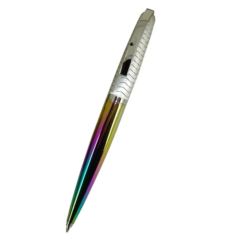 

ACMECN Luxurious 40g Metal Heavy Ballpoint Pen with Hi-tech Carving Pattern Pen Silver Cap Standard Twist Cute Ball Pens