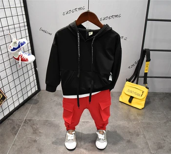 

children clothes boys clothing sets 2020 Autumn Fall fashion cool toddler kid T-shirt denim Pants Outwear outfit 2 3 4 5 6 Years