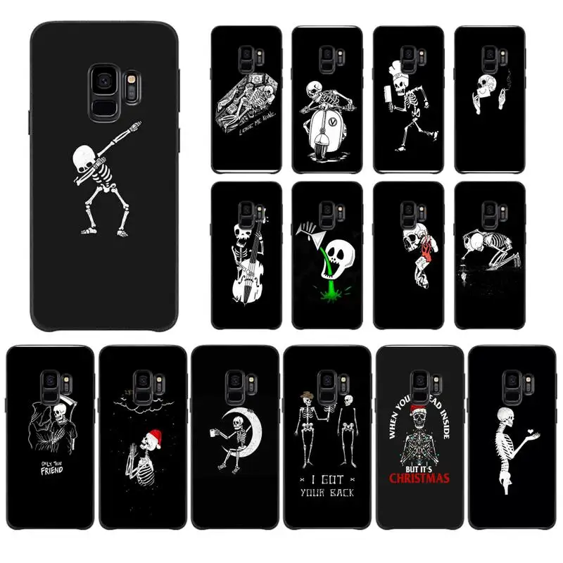

Funny Bone Skull Phone Case For Samsung Galaxy J200 J2 Prime J2 Pro J6 2018 J250 J4 Plus J415 J7 J737 J710 J7 Prime 2018 J8 J730