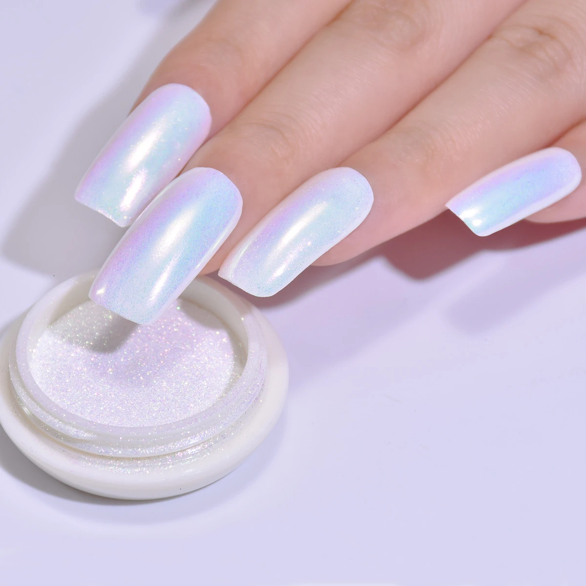 Beautybigbang 0,3 г мерцающий блеск для ногтей порошок мерцающий Русалка жемчужная оболочка мерцающий красивый лазер для украшения ногтей порошок