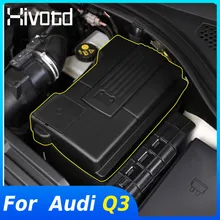 Hivotd For Audi Q3 2020 2019 Accessories Car Engine Battery Protection Cover Insulating Dustproof Case Interior Decoration Parts