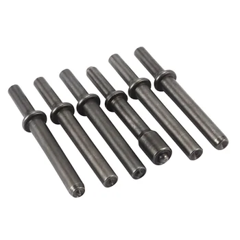 

7pcs Rustproof Steel Accessories Practical Power Air Rivet Tool Kit Durable With Spring Replacement Bits Smoothing Pneumatic