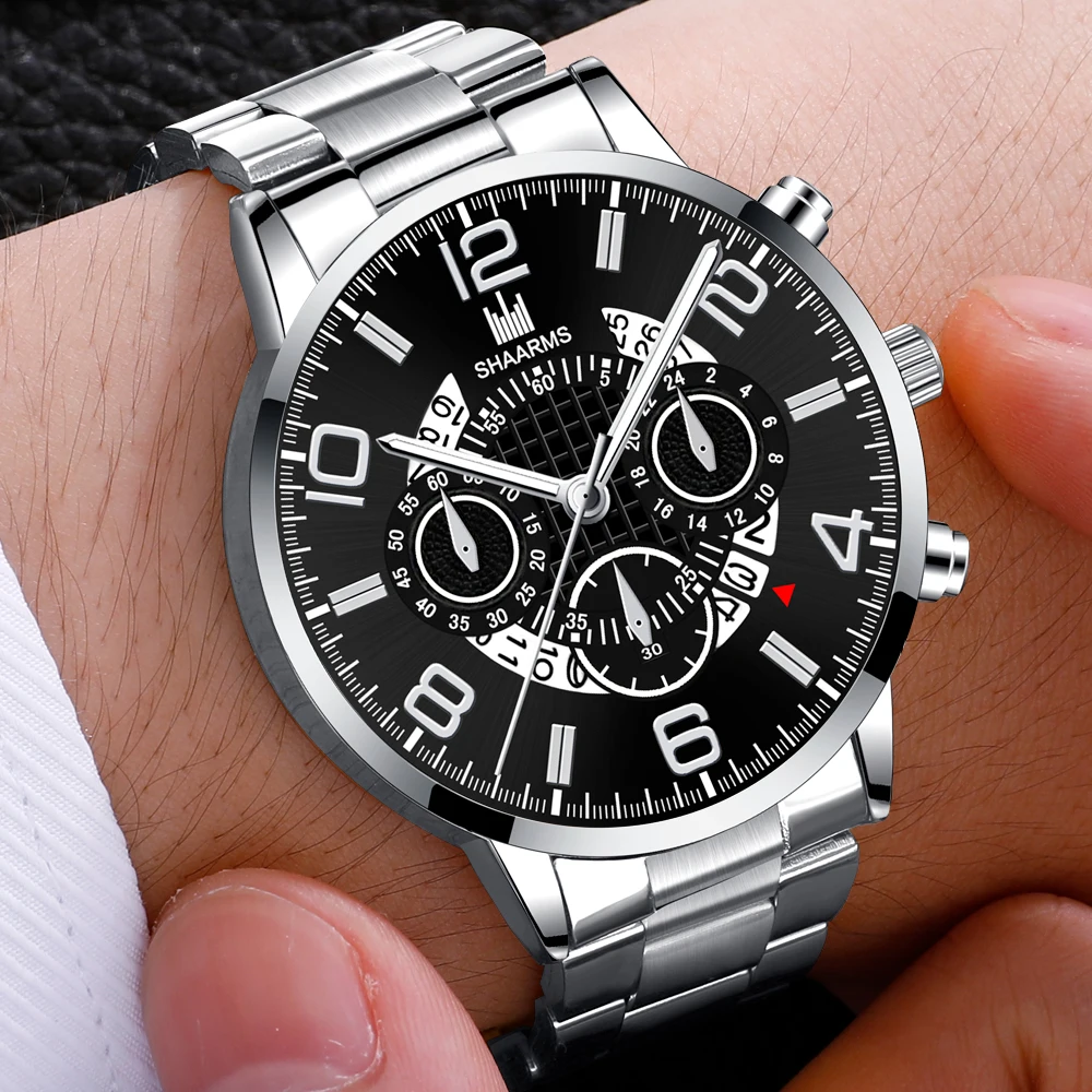 Reloj Hombre модные роскошные золотые часы из нержавеющей стали аналоговые кварцевые наручные часы мужские деловые часы мужские часы