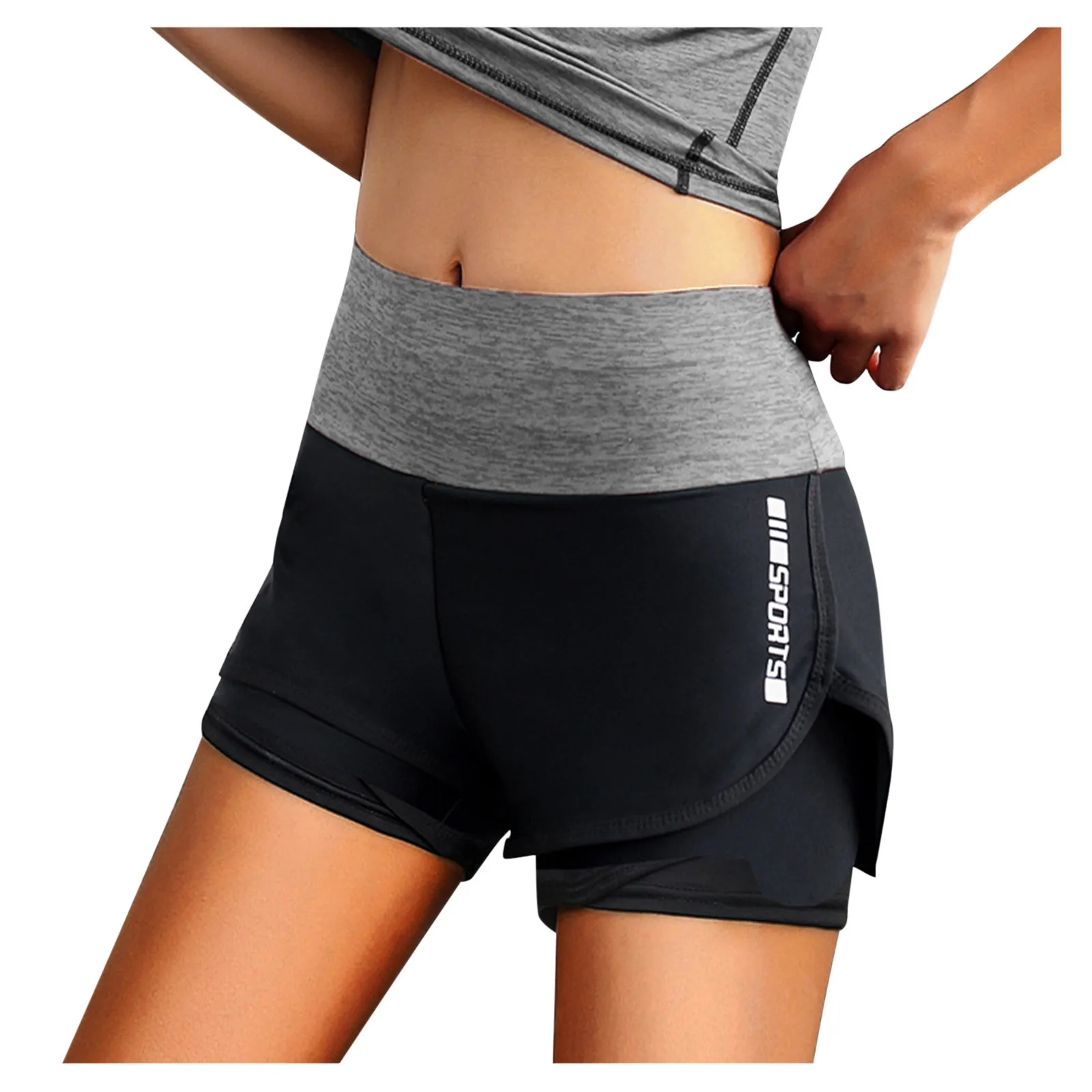 

Women 2 In 1 Workout Shorts Summer Quick Dry Sport Yo-ga Fitness Gym Running Shorts For Women Sport Breathable Biker Shorts 2021