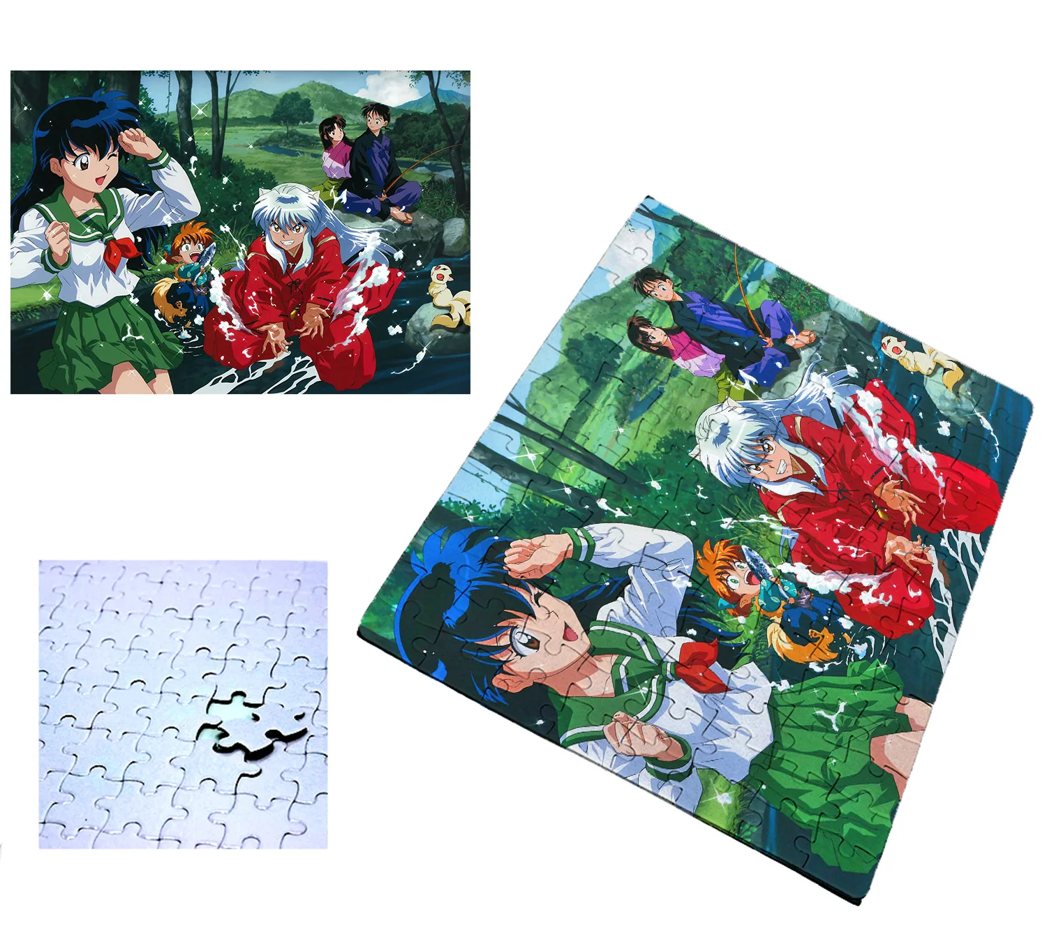 MERCHANDMANIA PUZZLE 120 pieces HANYO NO YASHAHIME SESHOMARU RIN PUZZLE  game for kids table personalized gift - AliExpress