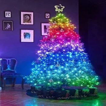 

USB LED String Light Bluetooth App Control Copper Wire String Lamp Waterproof Outdoor Fairy Lights for Christmas Tree Decoration