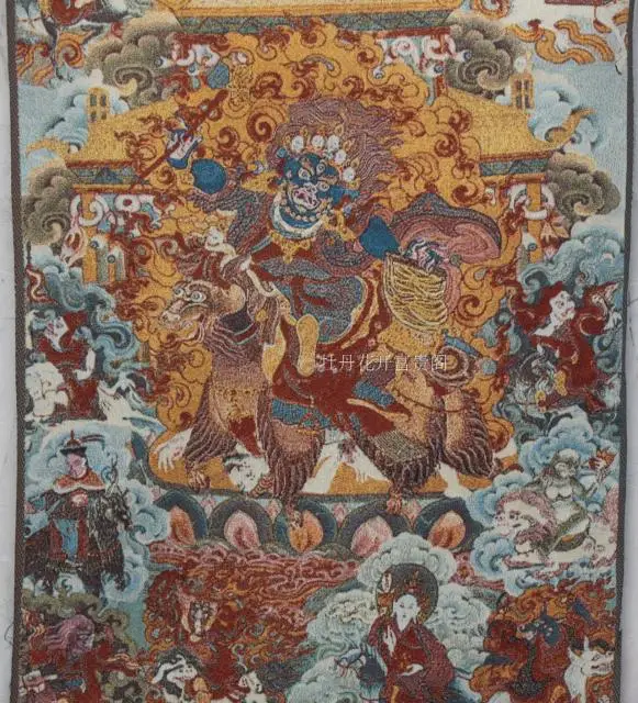 Colección Antigua China el diagrama de Buda bordado Thangka