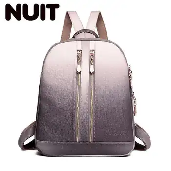 

New Women Leather Backpacks For Girls Double Zipper School Backpack Female Travel Shoulder Bagpack Ladies Casual Daypacks