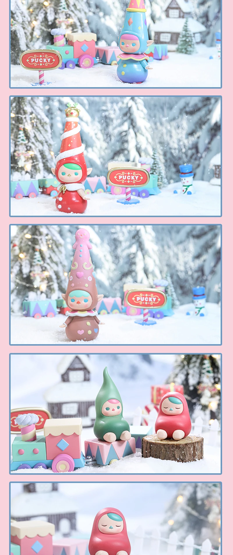 Pucky Рождественский эльф 12 шт. глухая коробка POP MART рождественские игрушки коллекция украшения Ограниченная серия кукла подарок на день рождения фигурка