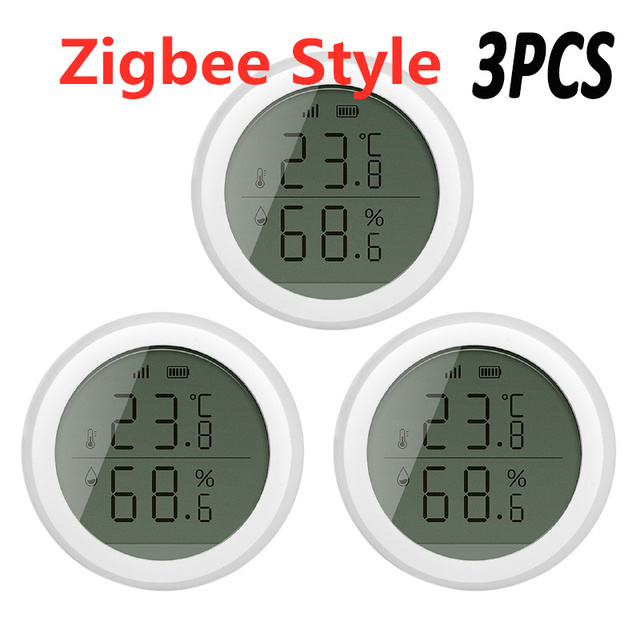 WIFI Zigbee Temperature And Humidity Sensor Indoor Hygrometer Thermometer With LCD Display Support Alexa Google Assistant