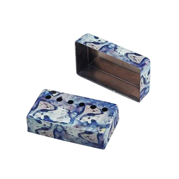 

2 pcs Pickup Cover Durable Copper 6 Holes GB303Q Pickup Cover Humbucker Cover for Musical Instrument