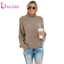 ^#Cheap LIVA GIRL Winter Autumn Casual Women Oversized Turtleneck Sweaters Warm Chunky Solid Ladies Long Sleeve Sweater Female Pullover ^#Cheap LIVA GIRL Winter Autumn Casual Women Oversized Turtleneck Sweaters Warm Chunky Solid Ladies Long Sleeve Sweater Female Pullover