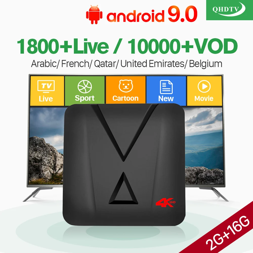 MX10 мини IP tv Франция арабский Италия Нидерланды Android 9,0 2 ГБ+ 16 Гб Бельгия 1 год QHD tv код Арабский IP tv Франция MX10 мини IP tv
