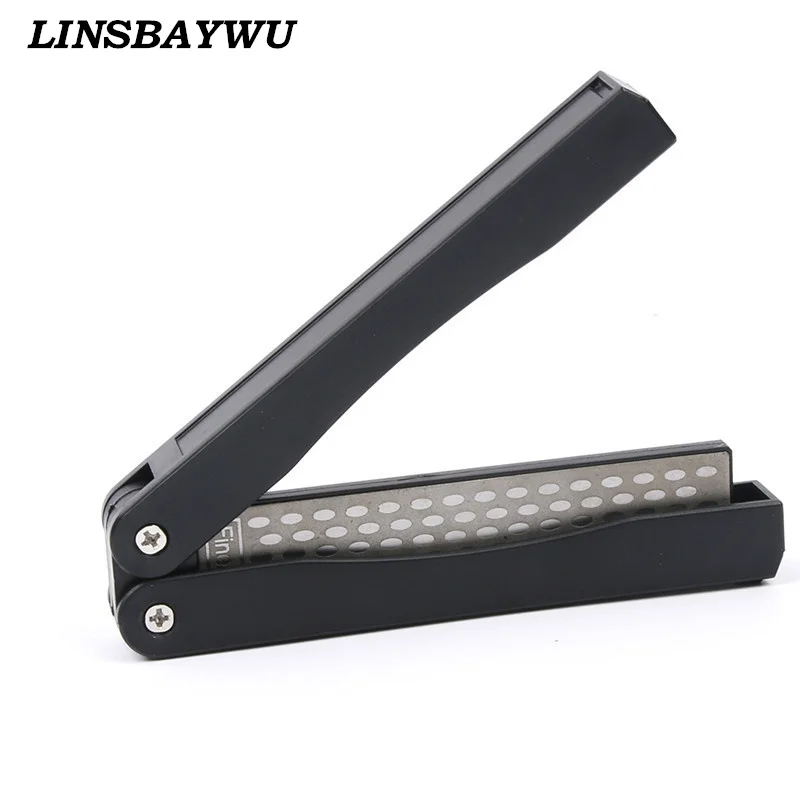 

LINSBAYWU Kitchen Knife Sharpeners Double Sided Folding Diamond Sharpening Stone Ceramic Whetstone Sharpener Tools