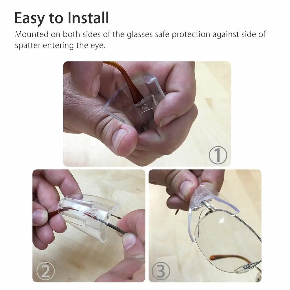 Protective Goggles Protective Glasses 1 Pair Safety Glasses Protective Covers For Eyewear TPU Protector Flap Shields Clear Side Goggles Polyurethane Side Q7J7