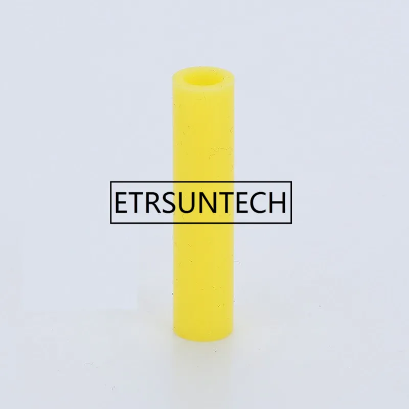 Yellow S 400pcs Silicone Case Stainless Steel Straw Case Keep Clearning Bar Drinking Straws Silicone Protect Case Tools - Цвет: Yellow S
