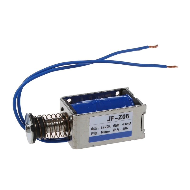 DC 12V 400mA Push Pull Тип открытая рама Электромагнит 10 мм 45N 9.9LB