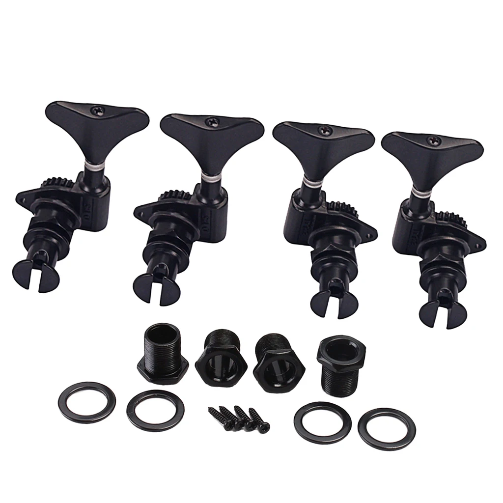 4pcs 2R2L Ukulele String Tuning Pegs Keys 1:24 Gear Ratio for Ukulele Guitar Bass Parts