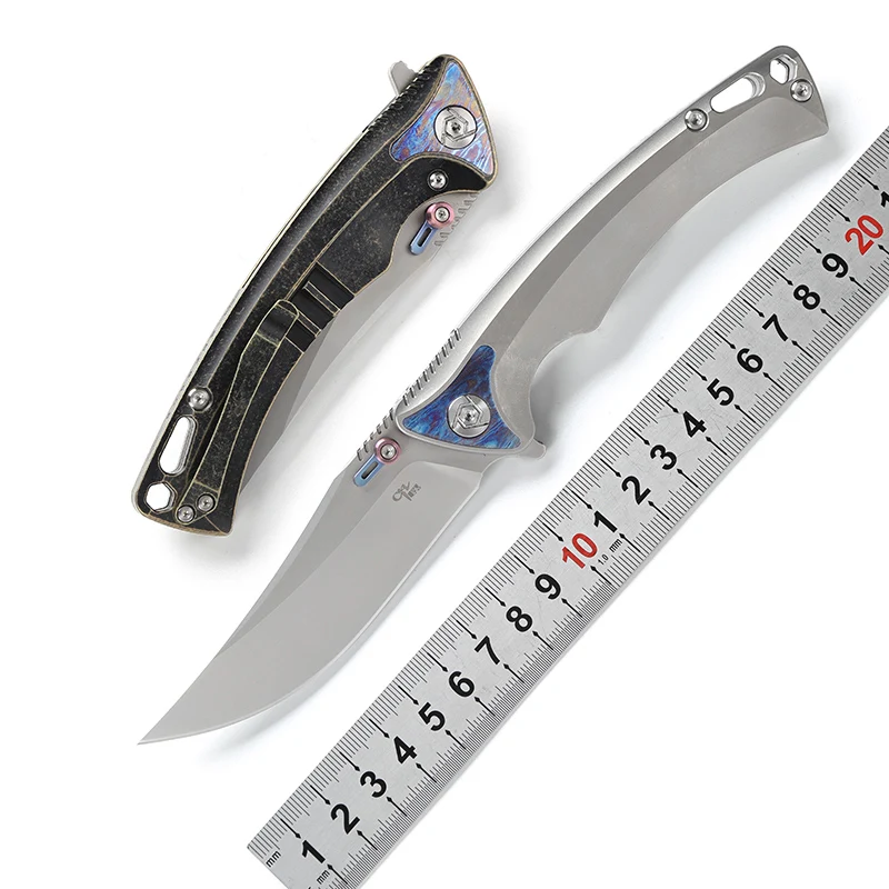 CH император Флиппер складной нож S35VN лезвие шарикоподшипники титановая ручка для кемпинга карманные ножи для улицы инструменты для повседневного использования