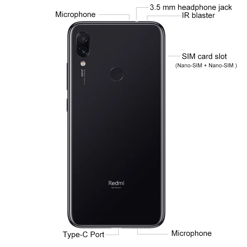  Xiaomi Redmi Note 7 Pro 6GB 128GB Smartphone Snapdragon 675 Octa Core 4000mAh 18W Quick Charger 48M