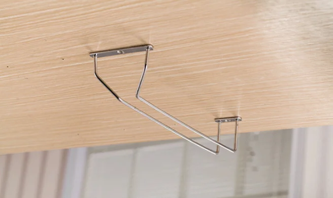 27cm-singel row 27/34CM four rows Metal Wine glass holder Hanging Drinking Glasses for Home Storage Bar hanging cup holder - Цвет: 27cm-singel row