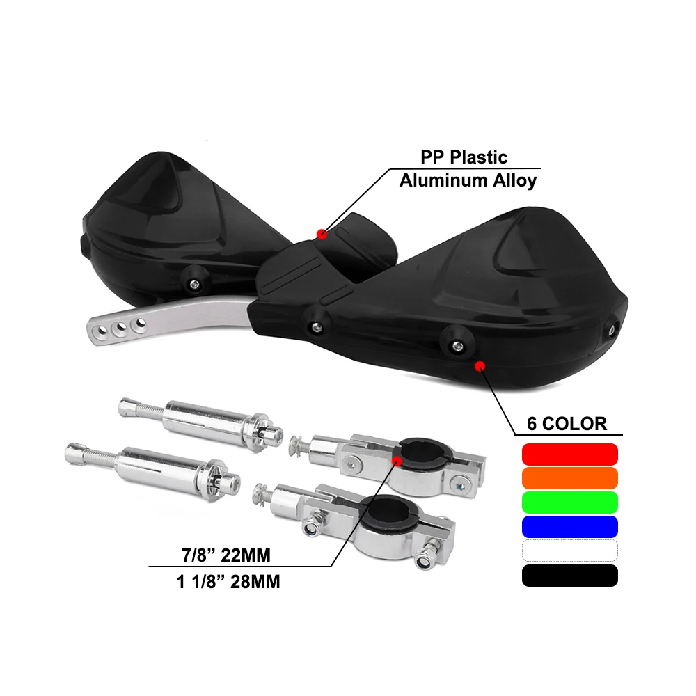 Черный Руль мотоцикла ручные охранники Handguard протектор защита для KTM KAWASAKI HONDA YAMAHA универсальные монтажные комплекты - Цвет: Черный