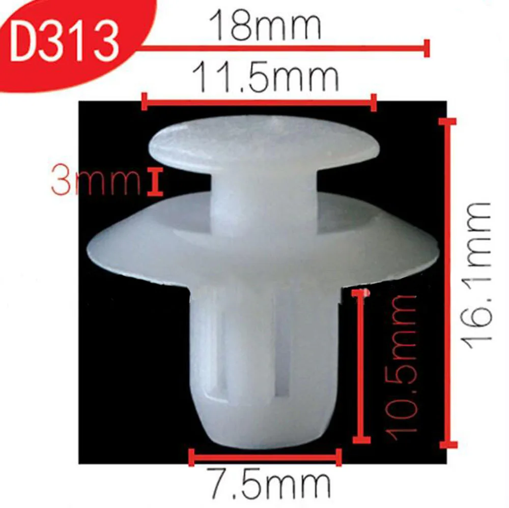 100 pieces Car Door Panel Clip Buckle Car Decoration Buckle Automotive Interior Exterior Fastener Door Clamp for Toyota