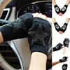 Winter Gloves Women Rhinestone Skull A+ Diamond Crown Half Finger Warm Knitted Black Mittens students Gants Femme ► Photo 2/6