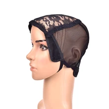 1 шт. сетка для волос для изготовления париков волосы регулируемые ремни стрейч плетение сетки эластичные сетки для волос дамы кружева черный парик колпачок