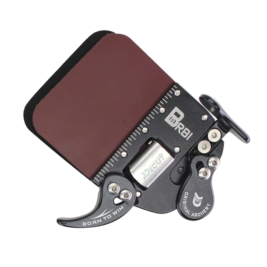 Leather Archery Finger Tab for Recurve Bows Target Hunting Finger Protector Leather Guard Gear for Right Hand