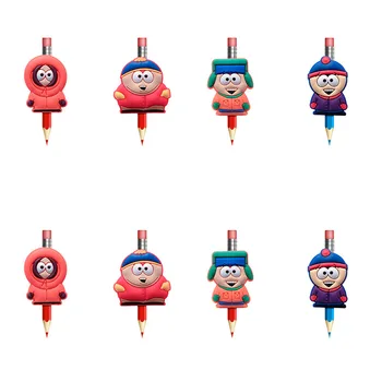 

50pcs Hot Sale Classic Cartoon Figure Pen Caps Pencil Topper Office Stationery School Supply Straw Accessory Gift Kids South
