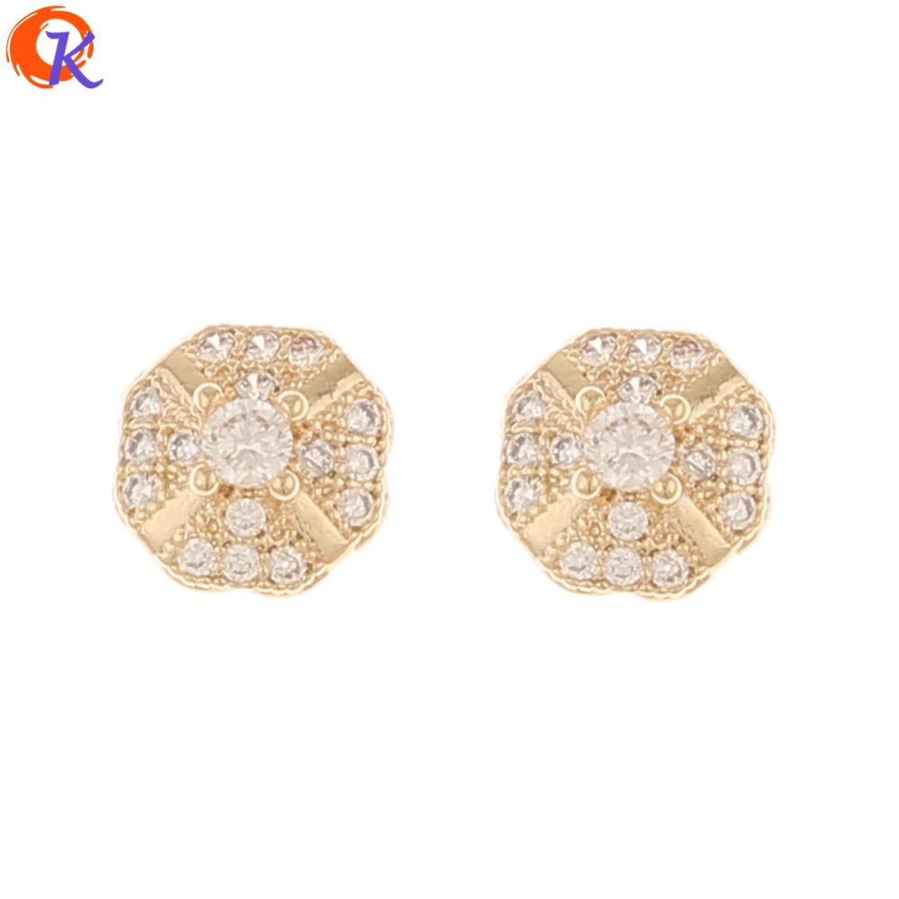Cordial Design 40Pcs Jewelry Accessories/Hand Made/Cubic Zirconia Charms/Genuine Gold Plating/DIY Making/Fingernail Findings - cordial