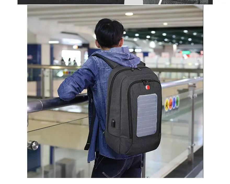 AoLuHeng солнечная батарея для ноутбука с разъемом USB 15,6 дюймов для ноутбука Rugzak Voor Tiener