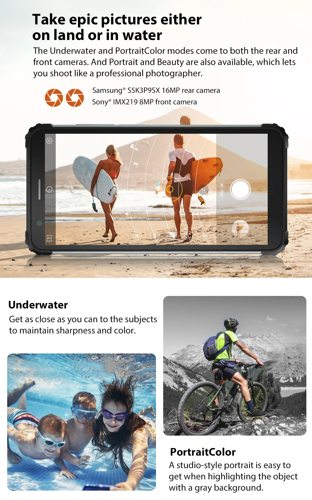 Blackview BV6600 IP68 Waterproof 8580mAh Rugged Smartphone Octa Core 4GB+64GB 5.7" Mobile Phone 16MP Camera NFC Android 10 top rated android cell phones