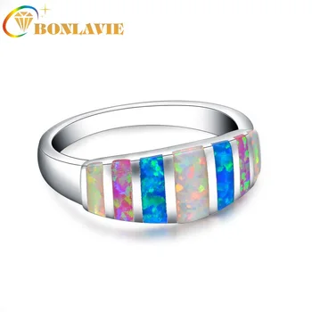 

BONLAVIE Ring Opel Platinum Opal Gem Ring Female Fashion Engagement Rings for Women