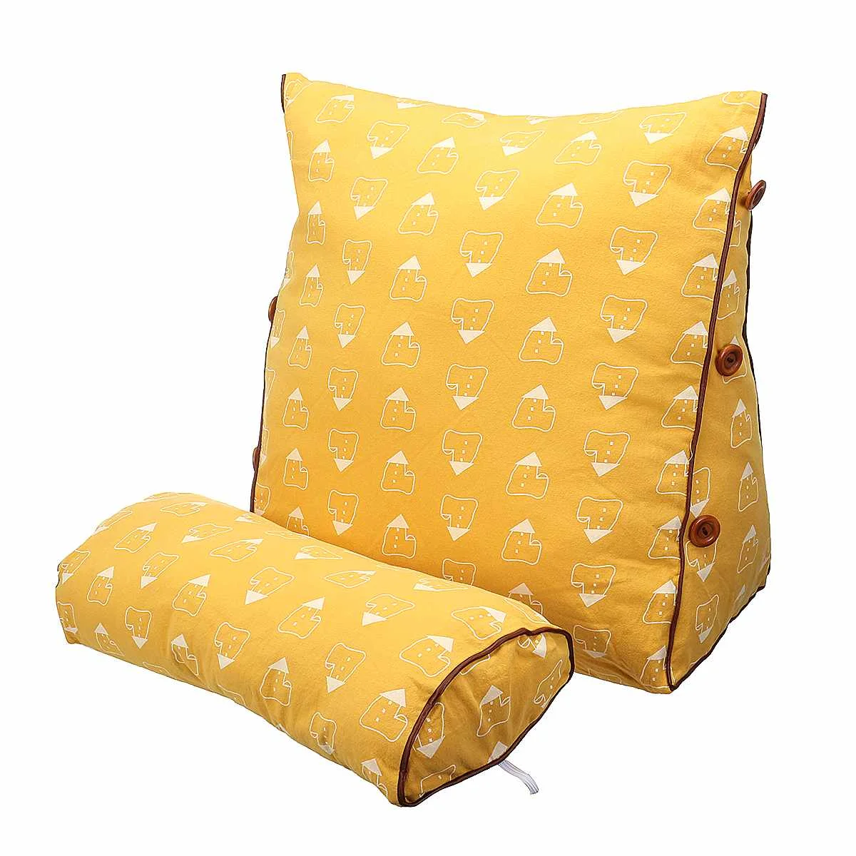 

Hot Triangle Sofa Cushion Back Pillow Bed Backrest Office Chair Pillow Support Waist Cushion Lounger TV Reading Lumbar Home Deco