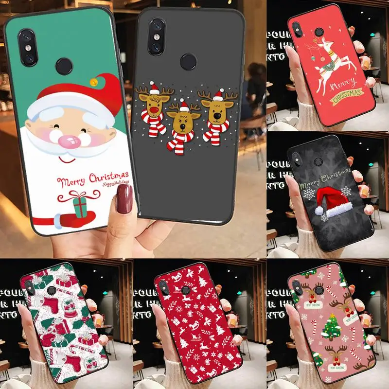 

RuiCaiCa Christmas Cartoon Deer Phone Case For Xiaomi Redmi 4x 5 plus 6A 7 7A 8 mi8 8lite 9 note 4 5 7 8 pro