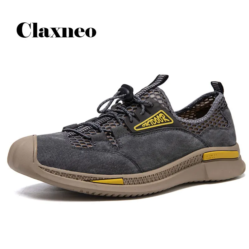 

Mans Casual Shoes 2020 Summer Autumn Fashion Men's Shoe Walking Footwear Breathable Gray Male Sneakers Soft CLAXNEO NEW
