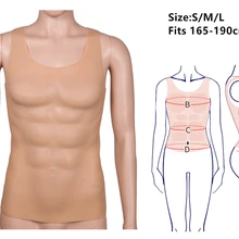 Новинка, мужские платья, вечерние, силиконовые, для мышц, для мужчин, ткань, для бокса, искусственные, для имитации мышц, для мужчин, боди, мужской корсет, для костюмированной вечеринки