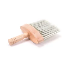 Парикмахерская щетка для чистки волос на шее, парикмахерские инструменты для резки волос с деревянной ручкой