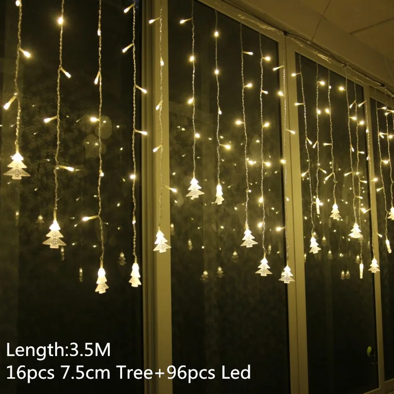 Счастливого Рождества украшения для дома комнатные светодиодные светильники рождественские украшения год Navidad Рождество Декор Рождество Kerst - Цвет: 3.5m tree-warm