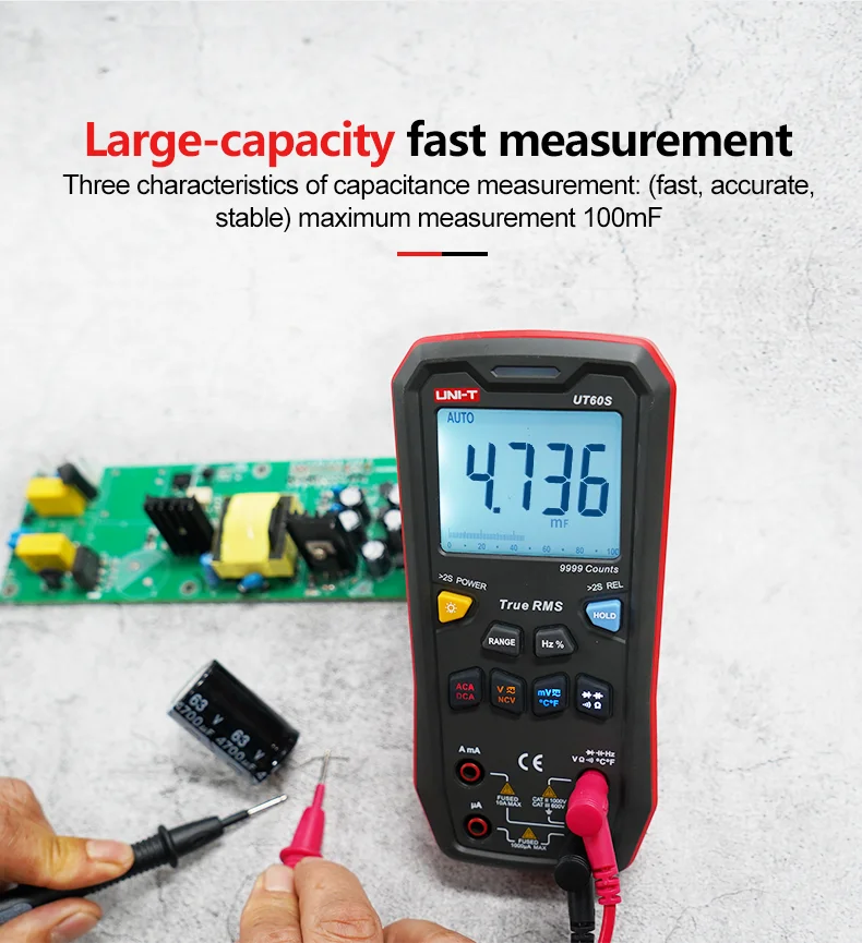 UNI-T Digital Smart Multimeter UT60S UT60BT 1000V AC DC Voltmeter Ammeter True RMS Capacitor Temperature Tester multimeter optical spectrum analyzer